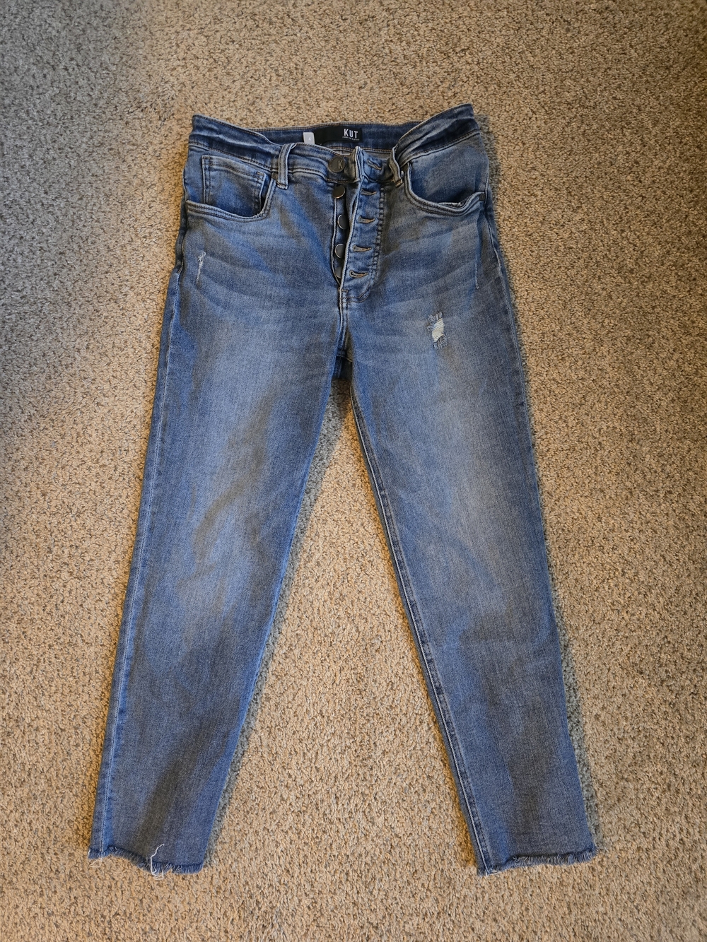 Kut from the Kloth Women's High-Rise Button-Fly Jeans - Blue